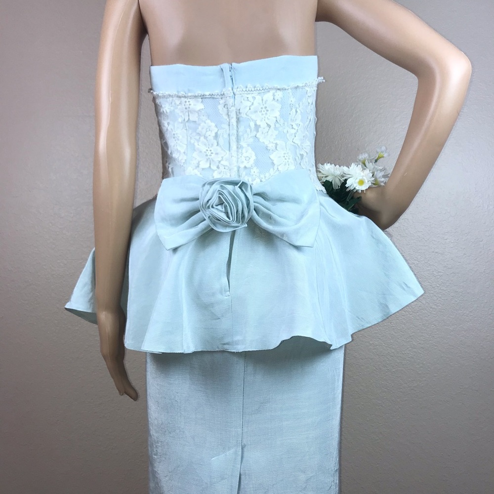Vintage Seafoam Mint McClintoc Prom Dress - Picture 5 of 8